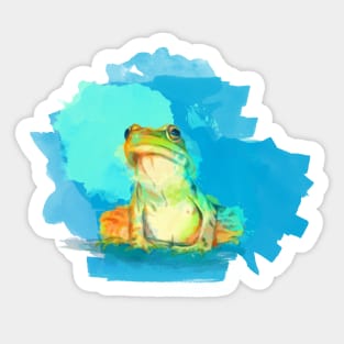 To Leap Or Not To Leap, Frog illustration Sticker